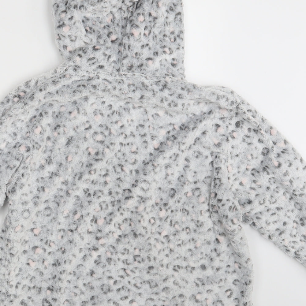Debenhams Womens Grey Spotted  Full Zip Hoodie Size 12