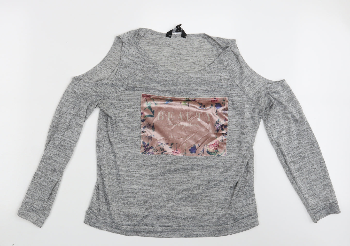 New Look Womens Grey   Pullover Sweatshirt Size 12
