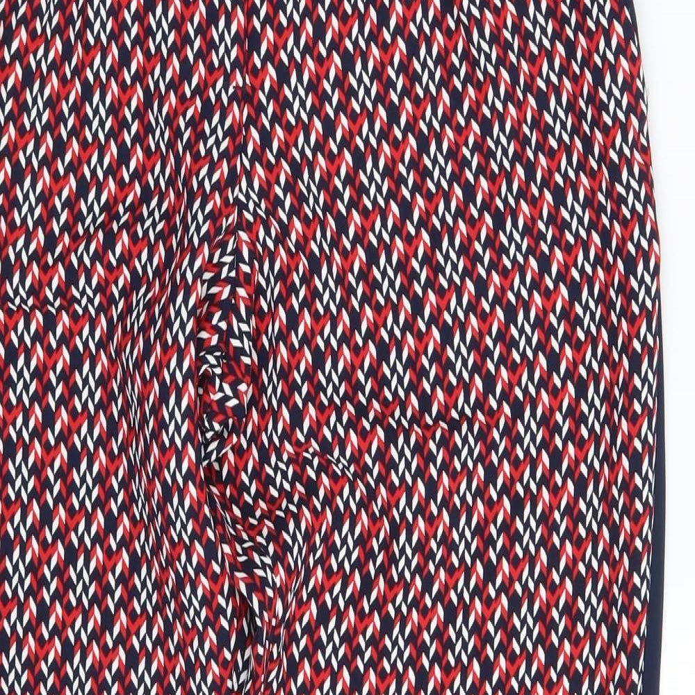 Autograph Womens Multicoloured Argyle/Diamond  Capri Trousers Size 12 L27 in
