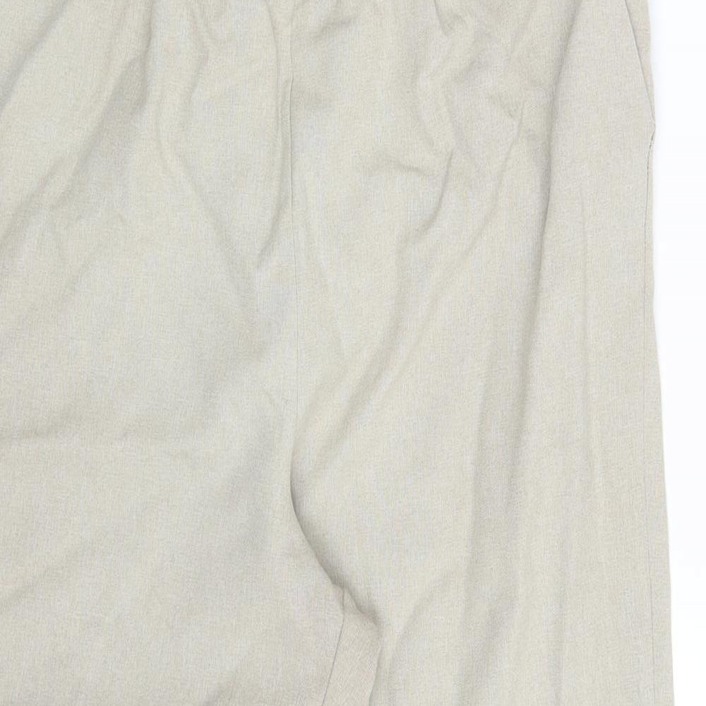 BM Collection Womens Beige   Capri Trousers Size 14 L24 in