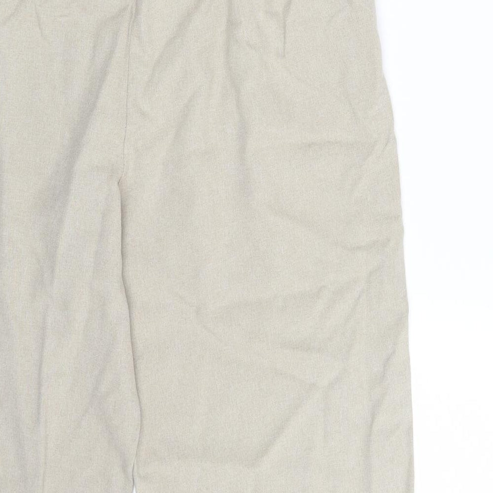 BM Collection Womens Beige   Capri Trousers Size 14 L24 in