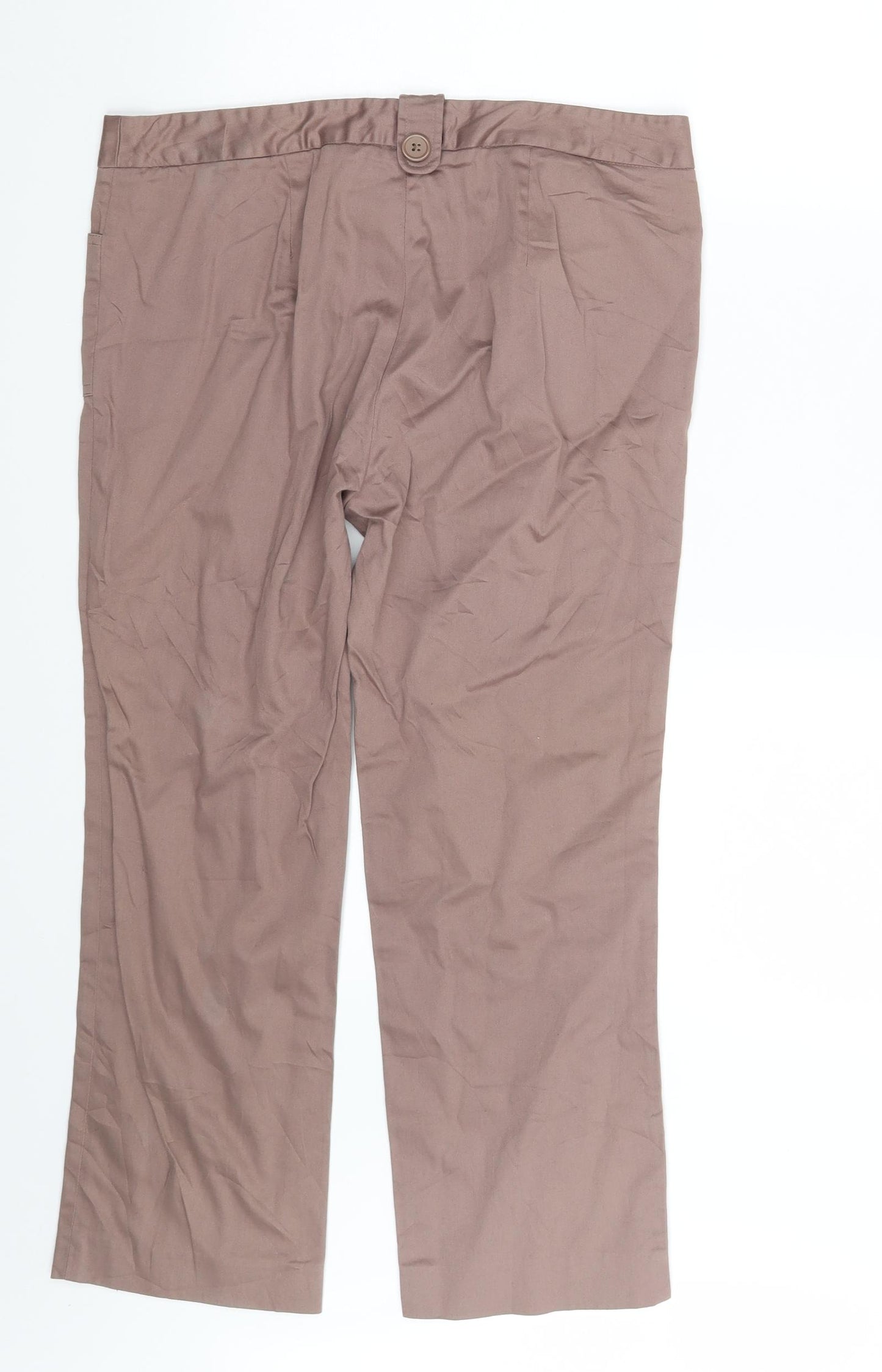 Preworn Womens Purple   Cropped Trousers Size 14 L24 in