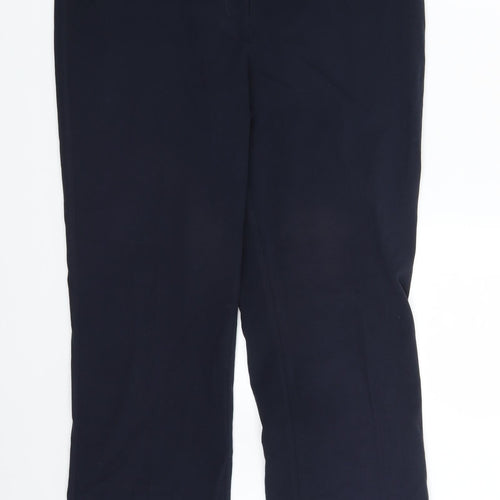 M&Co Womens Blue   Dress Pants Trousers Size 14 L28 in