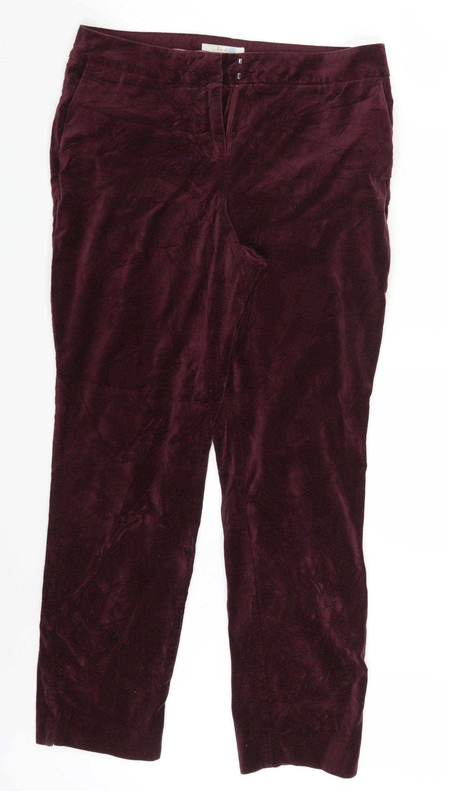 Boden Womens Purple  Corduroy Chino Trousers Size 14 L28 in