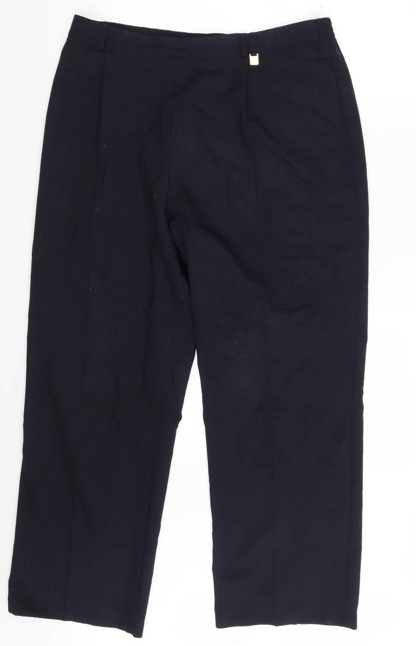 M&S Womens Blue   Dress Pants Trousers Size 16 L26 in