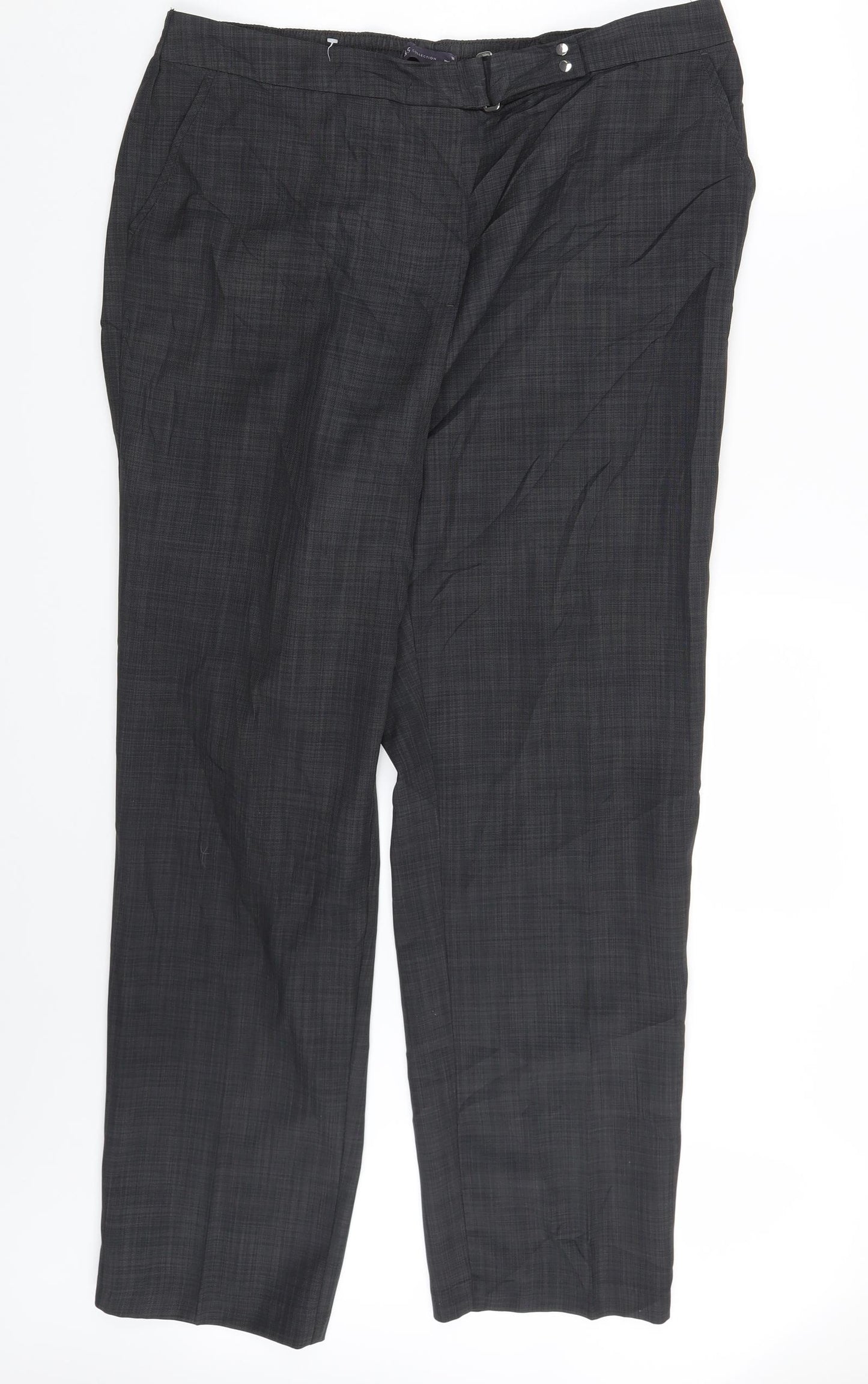 M&S Womens Grey   Dress Pants Trousers Size 18 L29 in