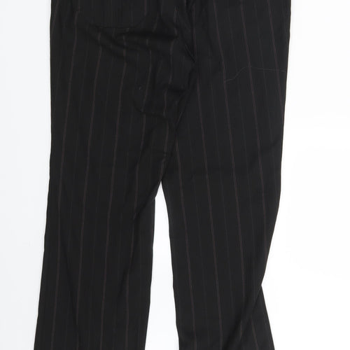 Mexx Womens Black Striped  Dress Pants Trousers Size 12 L29 in