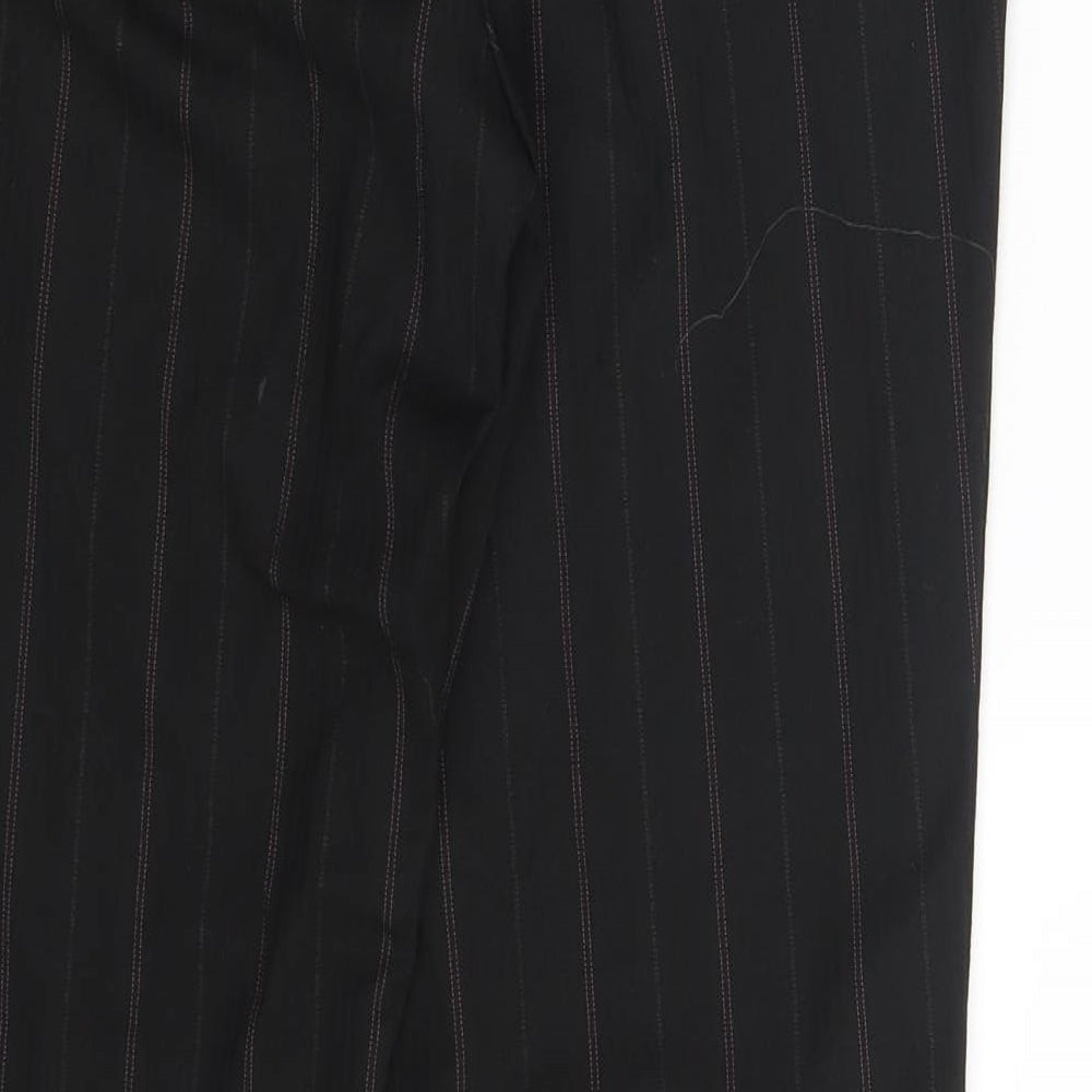 Mexx Womens Black Striped  Dress Pants Trousers Size 12 L29 in