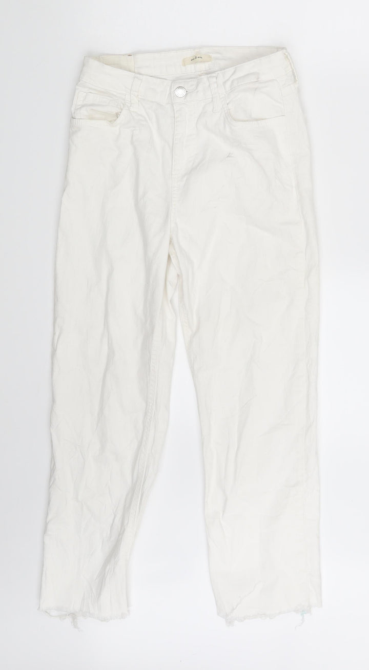 Ese O Ese Womens White  Denim Straight Jeans Size 8 L24 in