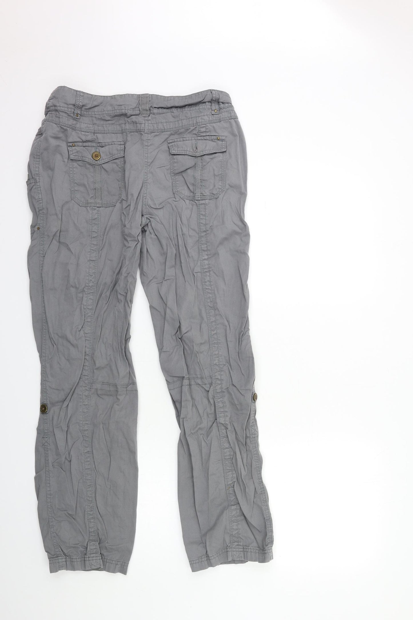 F&F Womens Grey   Cargo Trousers Size 12 L29 in