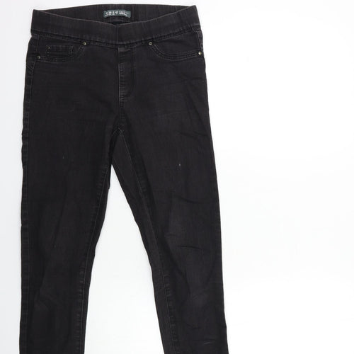 Denim & Co. Womens Black  Denim Jegging Jeans Size 10 L27 in