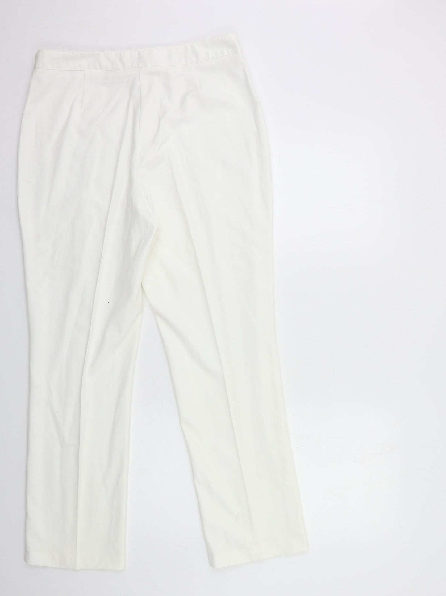 Marks and Spencer Womens White   Trousers  Size 14 L28 in