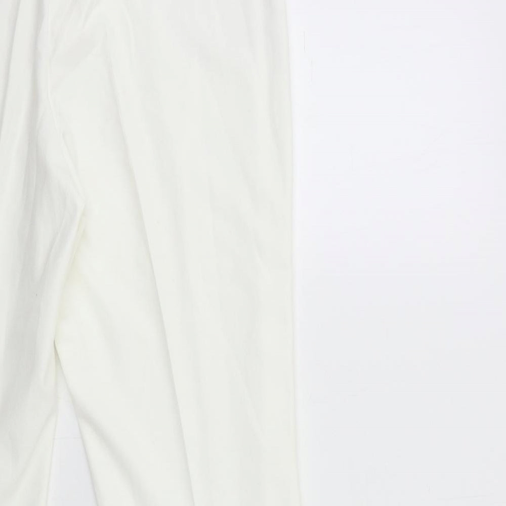 Marks and Spencer Womens White   Trousers  Size 14 L28 in