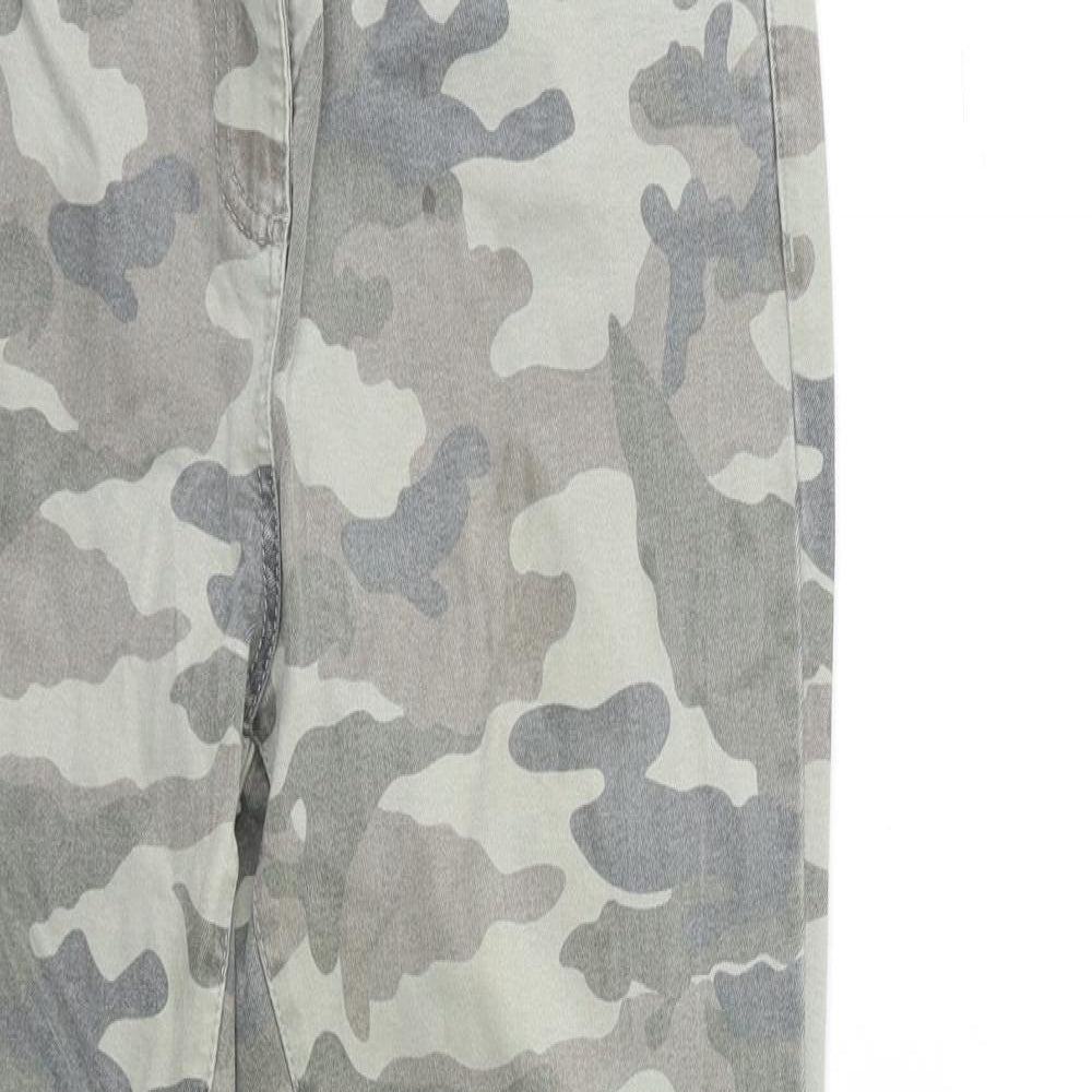 NEXT Womens Green Camouflage Denim Skinny Jeans Size 12 L28 in
