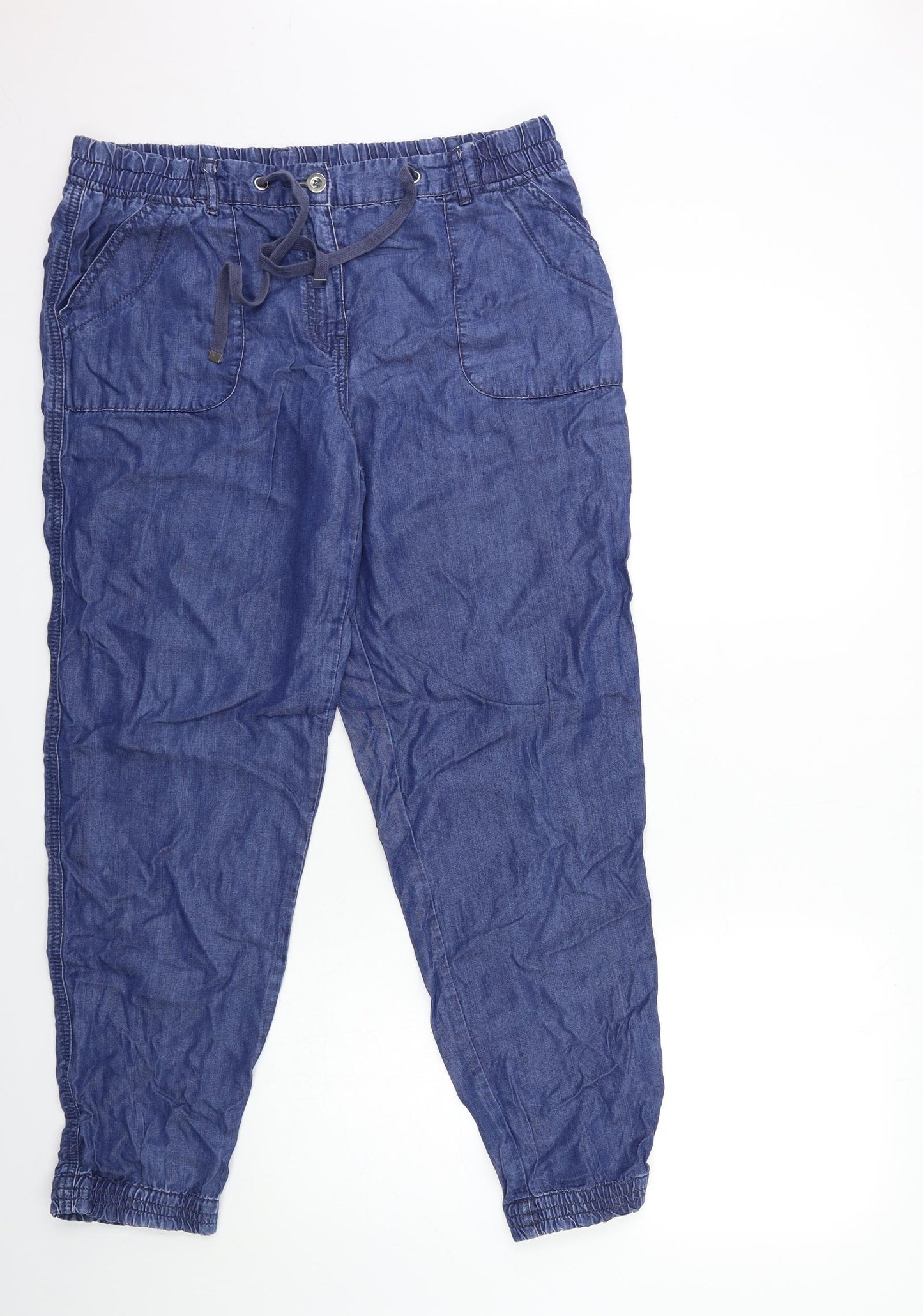 George Womens Blue  Denim Mom Jeans Size 14 L30 in