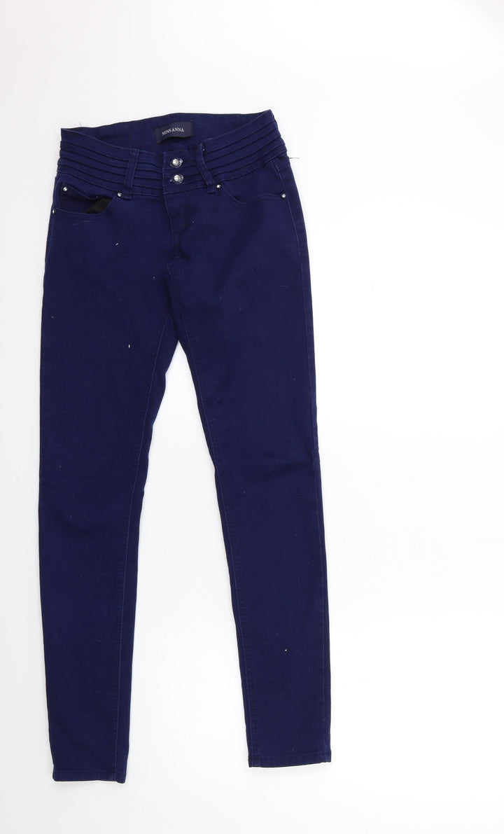 Miss Anna Womens Blue  Denim Skinny Jeans Size 8 L30 in