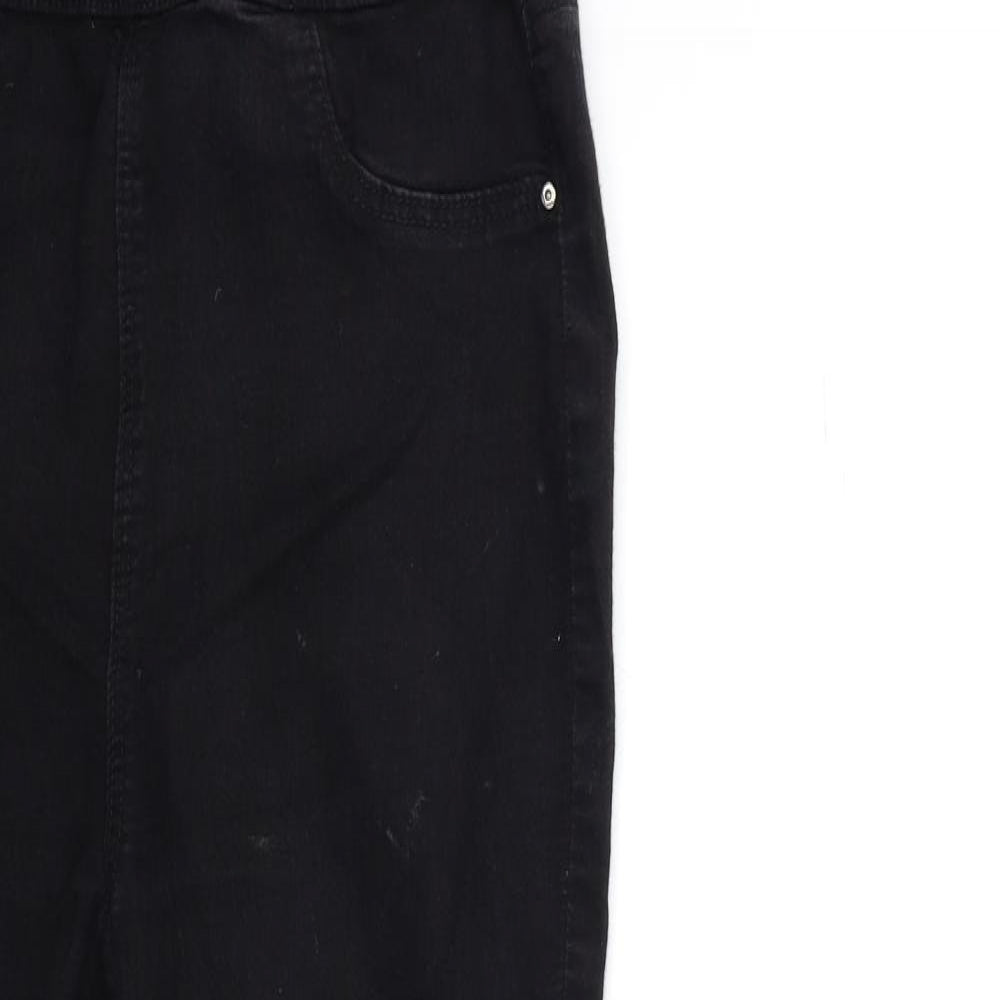 Papaya Womens Black  Denim Jegging Jeans Size 12 L28 in