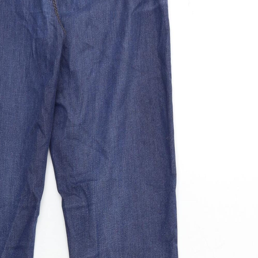 Denim & Co. Womens Blue  Denim Straight Jeans Size 8 L34 in