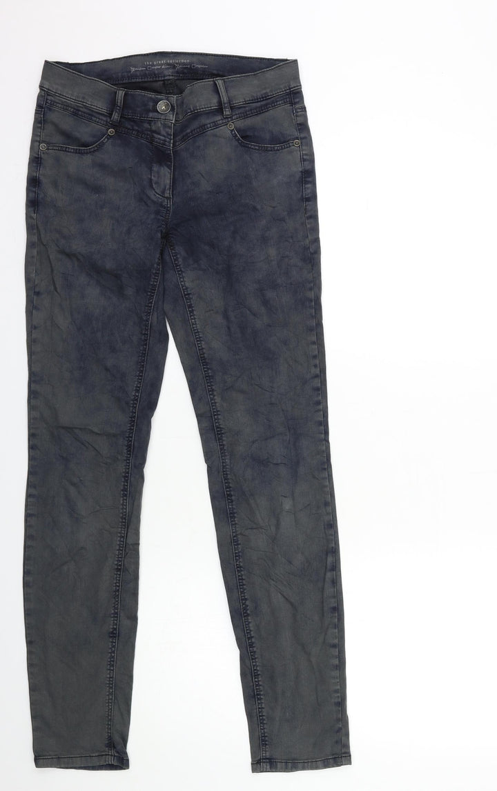 Preworn Womens Green  Denim Skinny Jeans Size 28 in L30 in - Acid wash