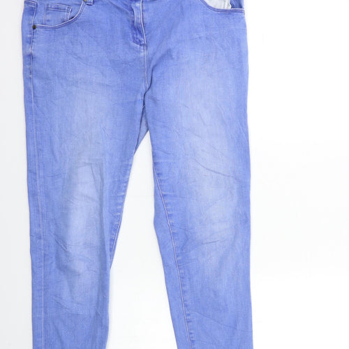 Preworn Womens Blue  Denim Skinny Jeans Size 32 in L30 in