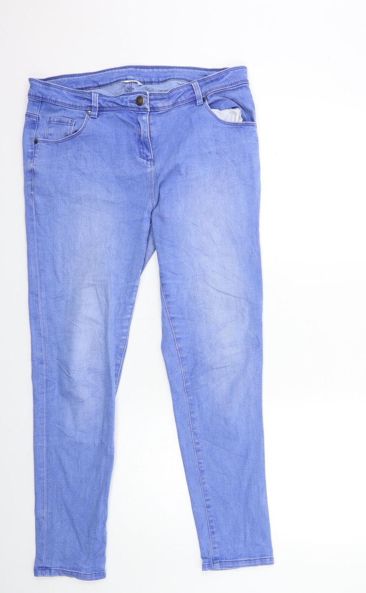 Preworn Womens Blue  Denim Skinny Jeans Size 32 in L30 in