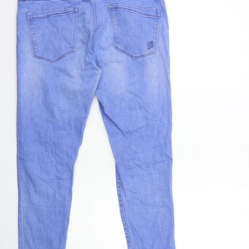Preworn Womens Blue  Denim Skinny Jeans Size 32 in L30 in