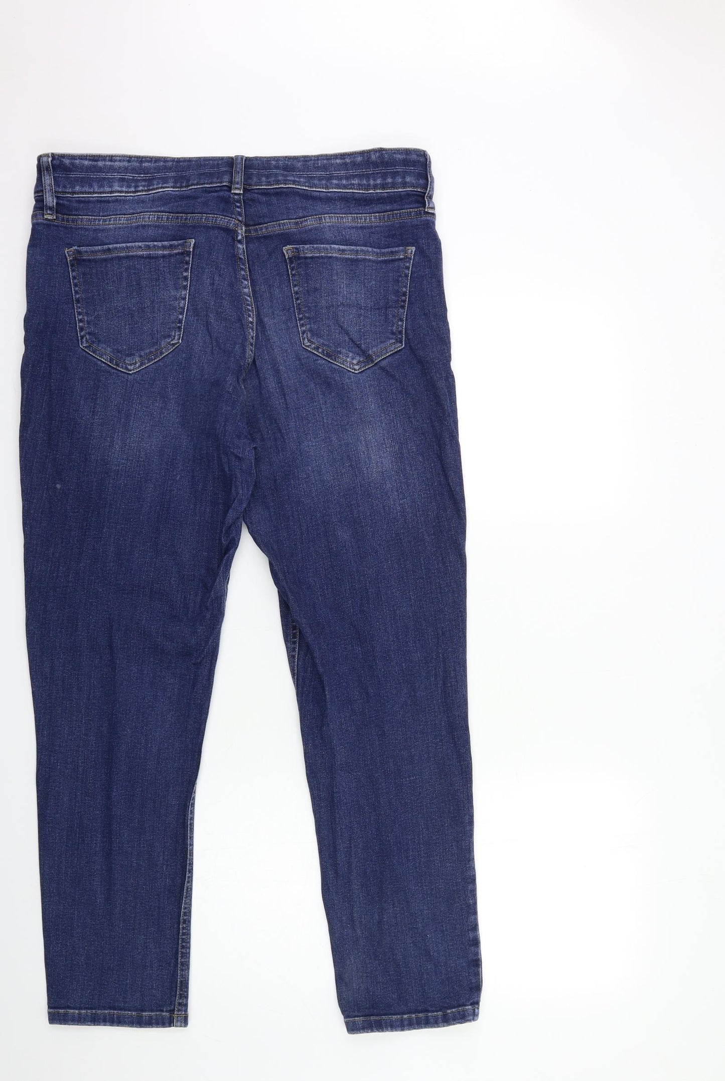 F&F Womens Blue  Denim Straight Jeans Size 16 L28 in
