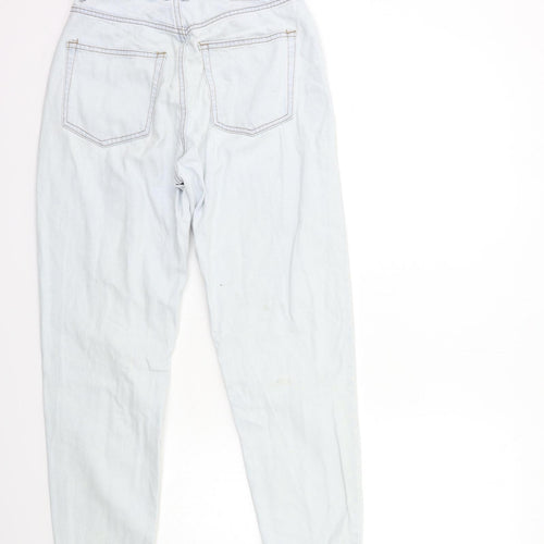 New Look Womens Blue  Denim Mom Jeans Size 8 L26 in