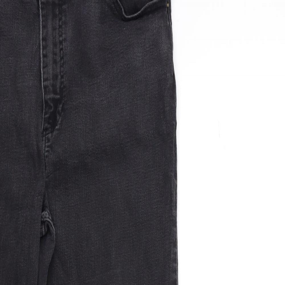 Marks and Spencer Womens Grey  Denim Straight Jeans Size 16 L28 in