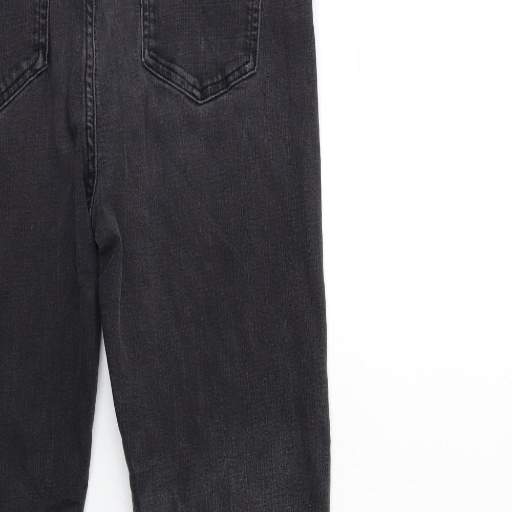 Marks and Spencer Womens Grey  Denim Straight Jeans Size 16 L28 in