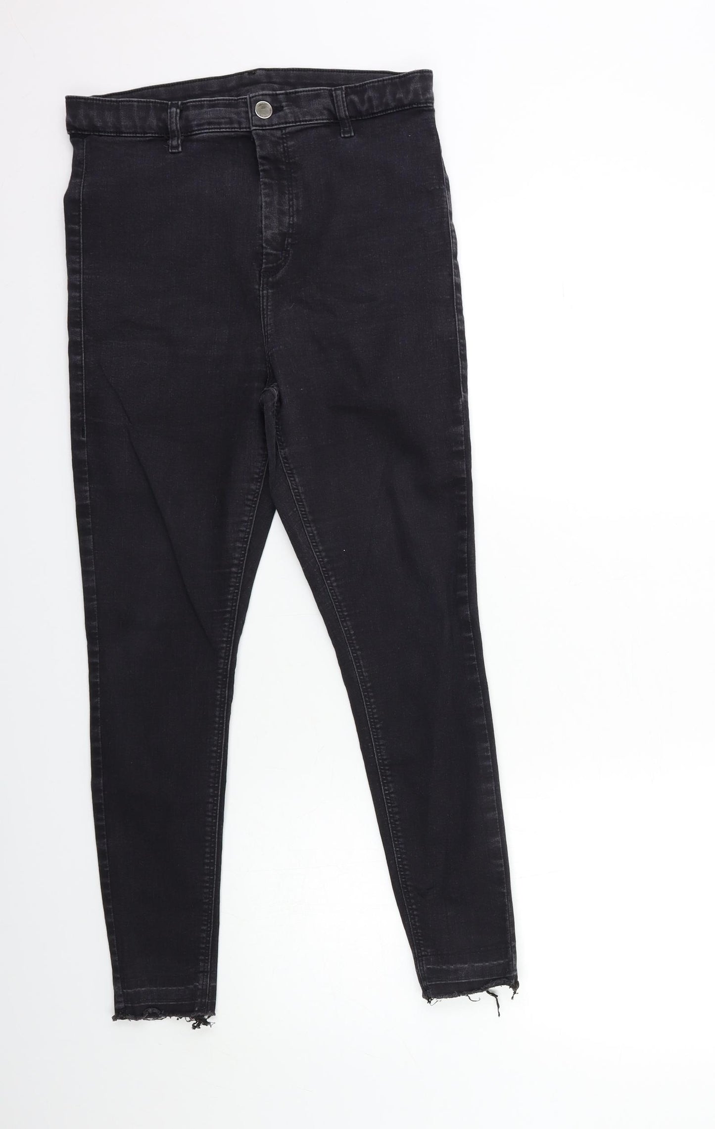 Topshop Womens Black  Denim Skinny Jeans Size 34 in L30 in