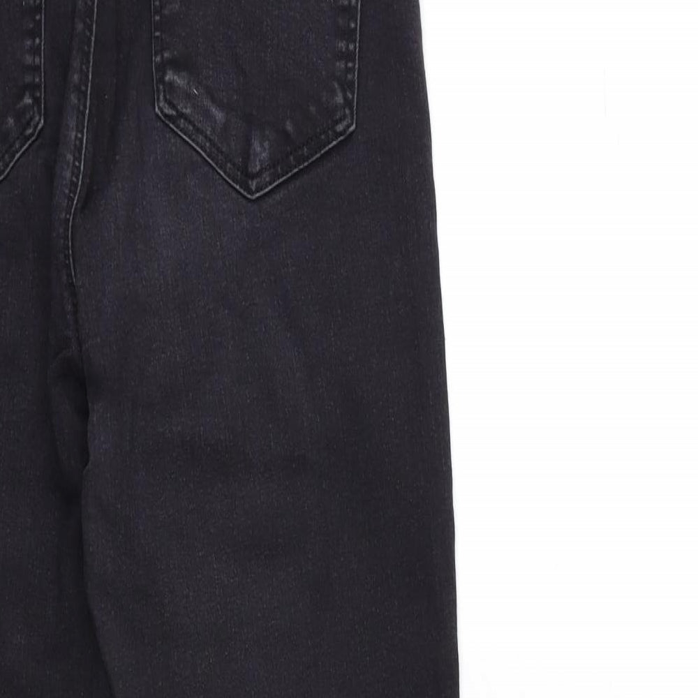 Topshop Womens Black  Denim Skinny Jeans Size 34 in L30 in