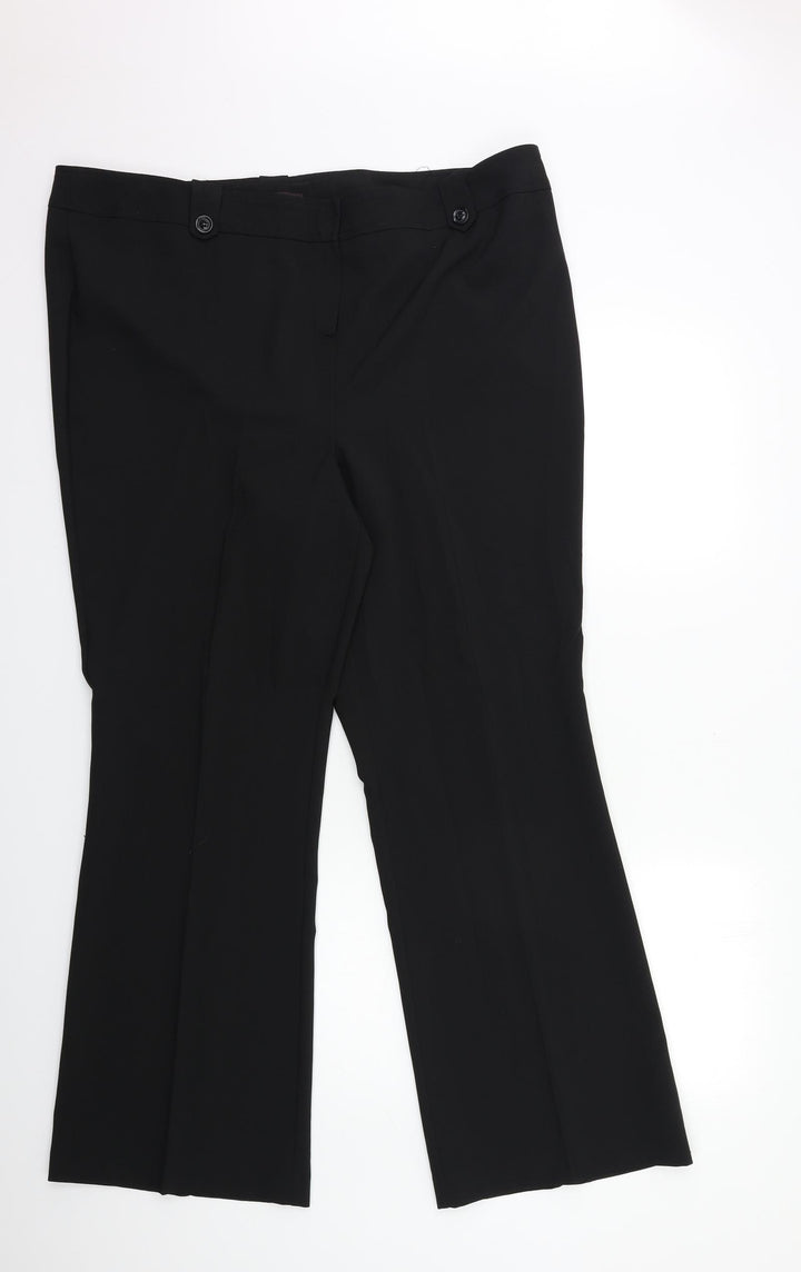 Evans Womens Black Trousers Size 20 L31 in
