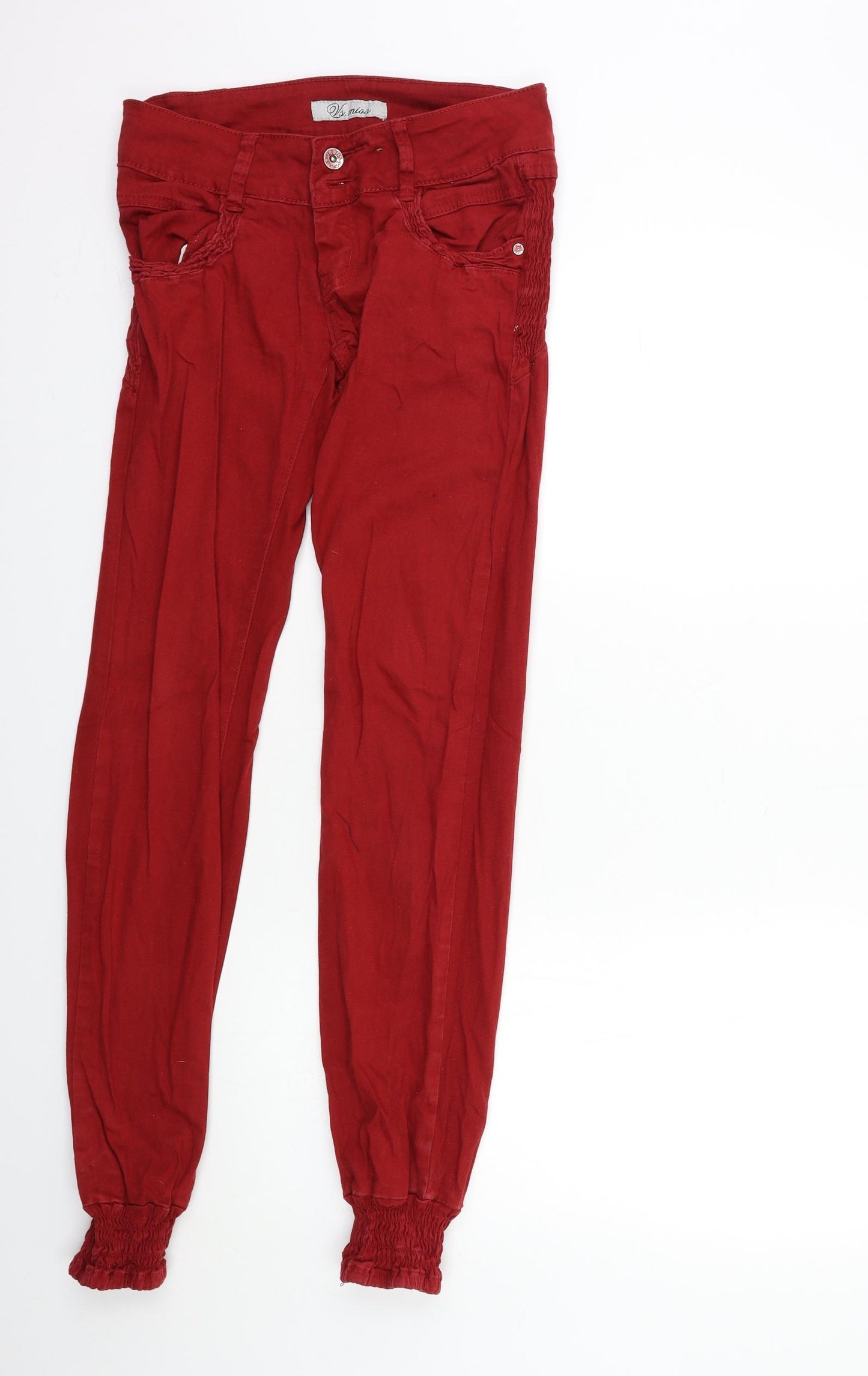 VS.Miss Womens Red  Denim Tapered Jeans Size 10 L32 in