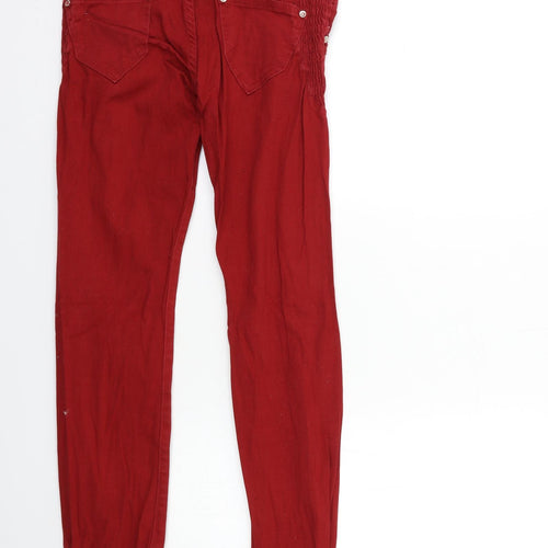 VS.Miss Womens Red  Denim Tapered Jeans Size 10 L32 in