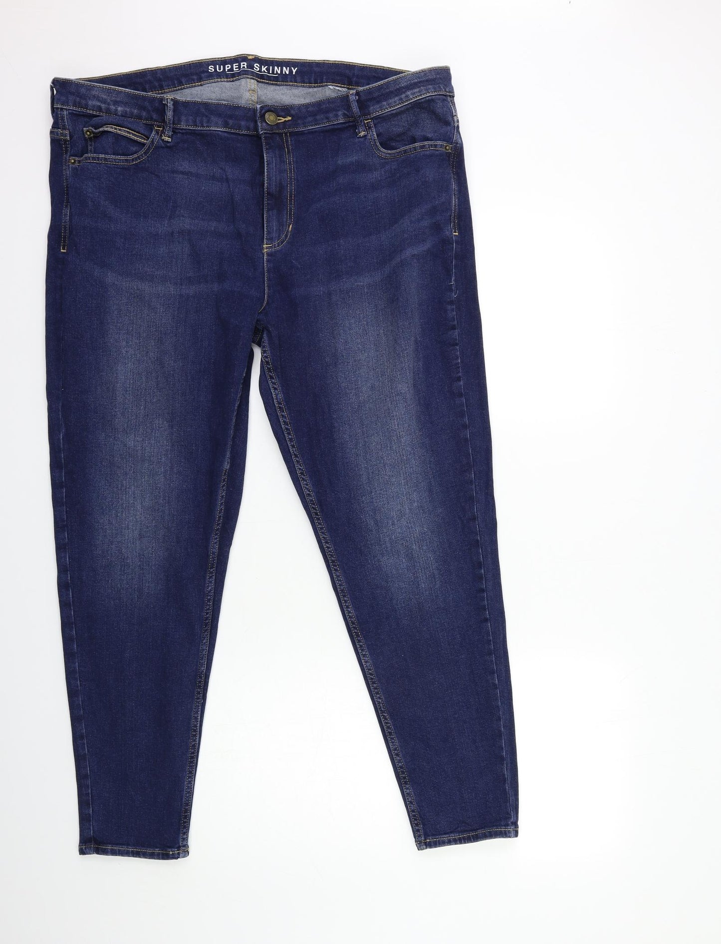 Preworn Womens Blue  Denim Skinny Jeans Size 40 in L28 in