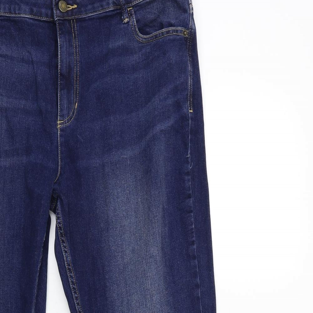 Preworn Womens Blue  Denim Skinny Jeans Size 40 in L28 in