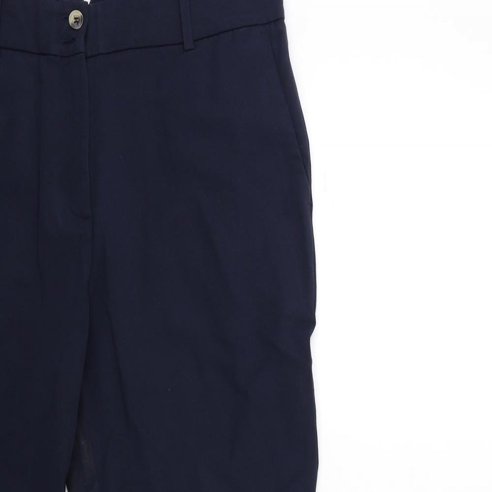 Per Una Womens Blue  Rayon Trousers  Size 10 L26 in