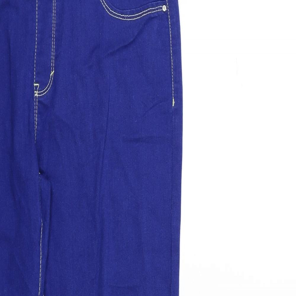 Denim & Co. Womens Blue  Denim Jegging Jeans Size 14 L30 in