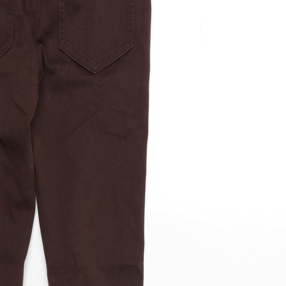 Pieces Womens Brown  Denim Skinny Jeans Size 23 in L31 in