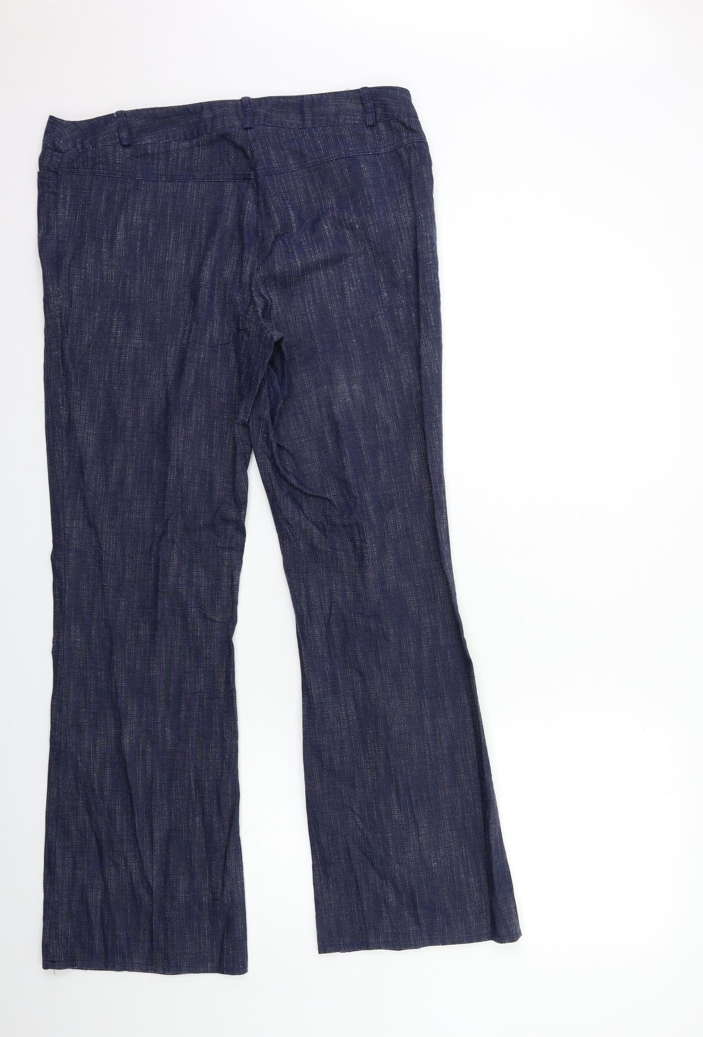 women Womens Blue   Trousers  Size 14 L30 in