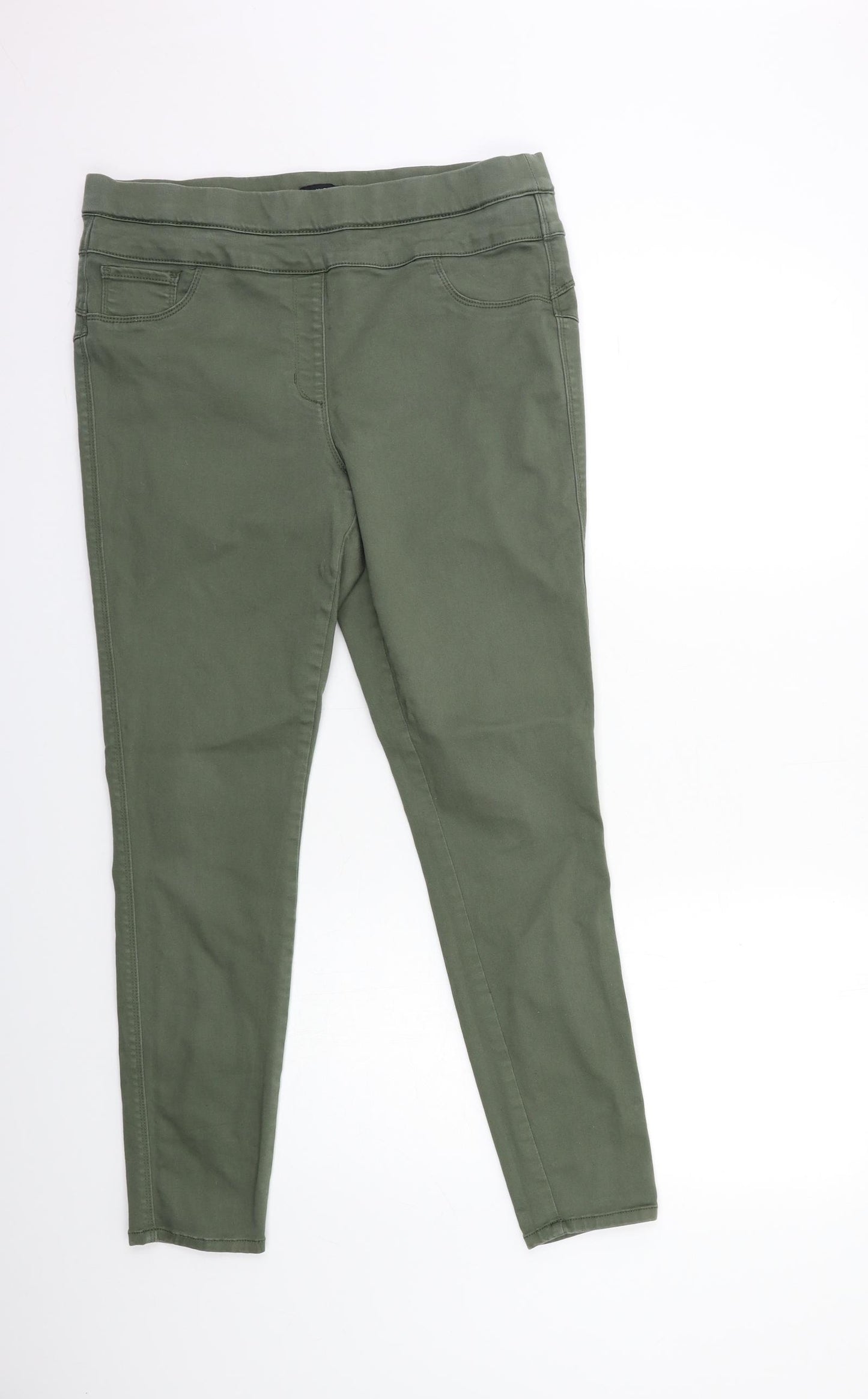M&Co Womens Green  Denim Jegging Jeans Size 12 L28 in