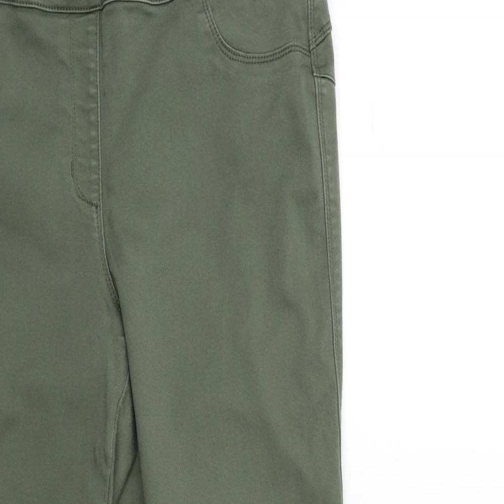 M&Co Womens Green  Denim Jegging Jeans Size 12 L28 in