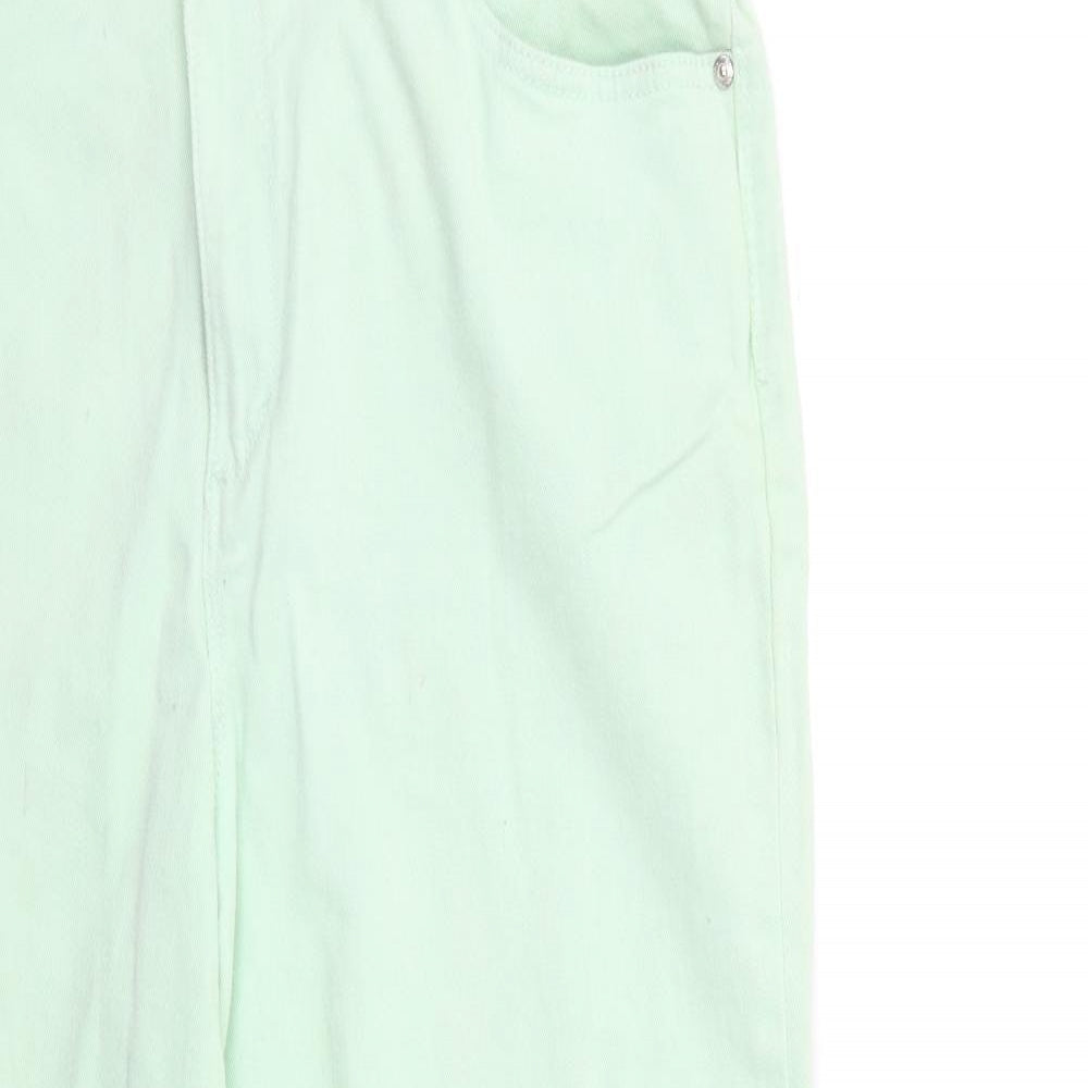 Gloria Vanderbilt Womens Green  Denim Straight Jeans Size 14 L26 in