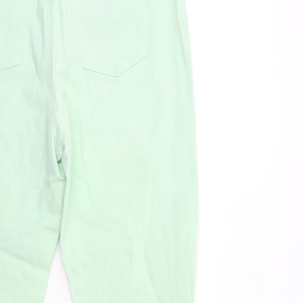 Gloria Vanderbilt Womens Green  Denim Straight Jeans Size 14 L26 in