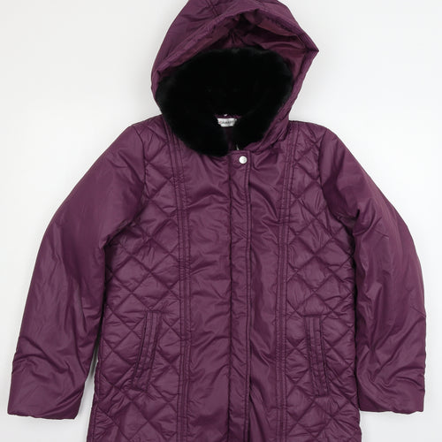 Damart Womens Purple   Parka Coat Size 10