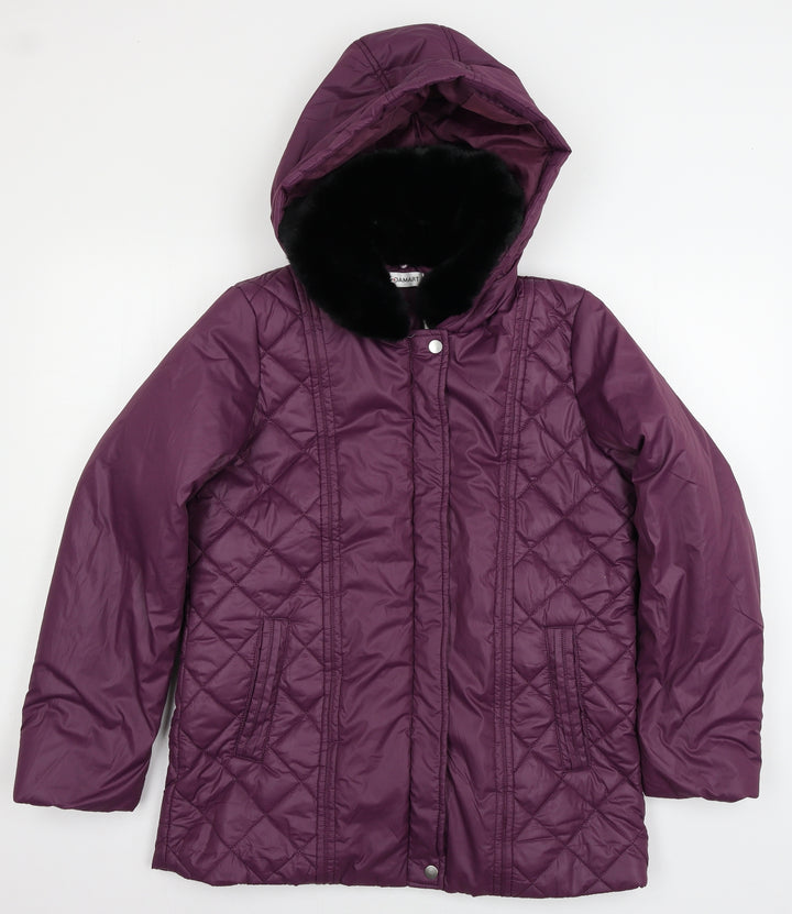 Damart Womens Purple   Parka Coat Size 10