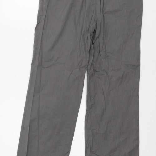 H&M Womens Grey Striped  Trousers  Size 8 L28 in