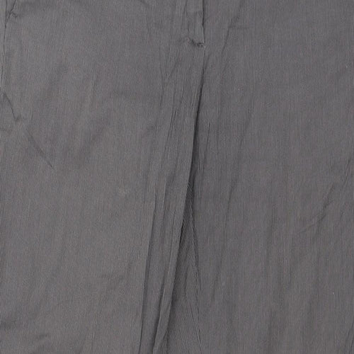 H&M Womens Grey Striped  Trousers  Size 8 L28 in