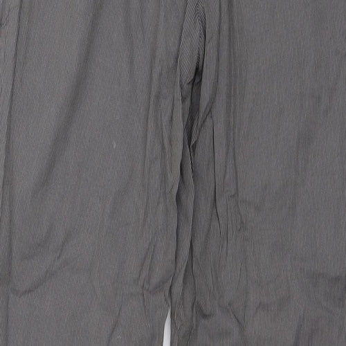 H&M Womens Grey Striped  Trousers  Size 8 L28 in